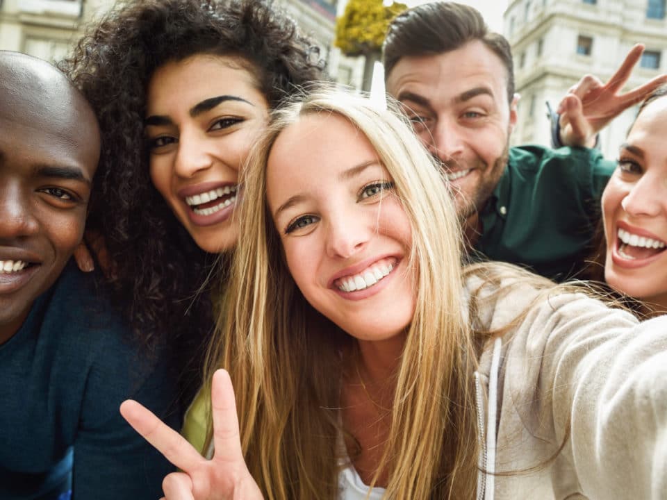 Teeth whitening patients outside Washington MI cosmetic dentist