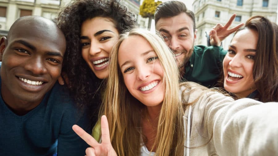 Teeth whitening patients outside Washington MI cosmetic dentist